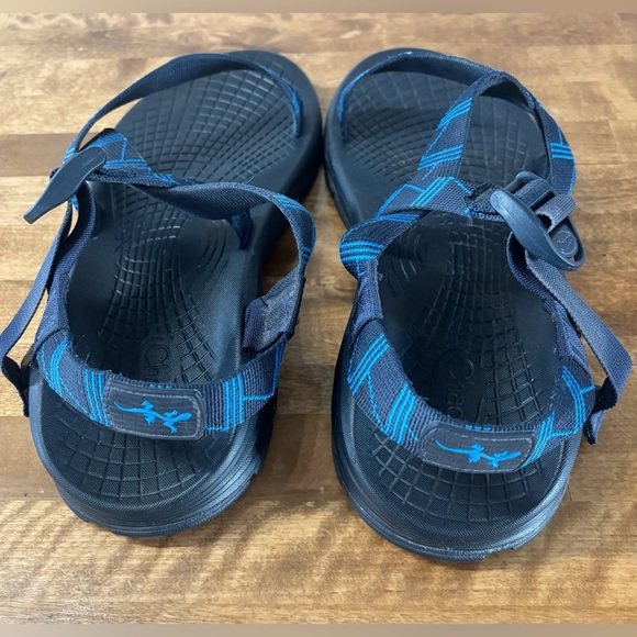 CHACO Men’s Chaco Sandals Like New Blue with Straps Size 12 - Picture 3 of 8